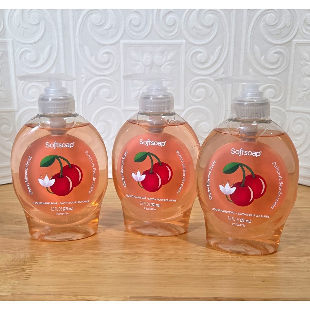 Softsoap Moisturizing Liquid Hand Soap Cherry Blossom Scent 7.5 fl oz 3 Pack